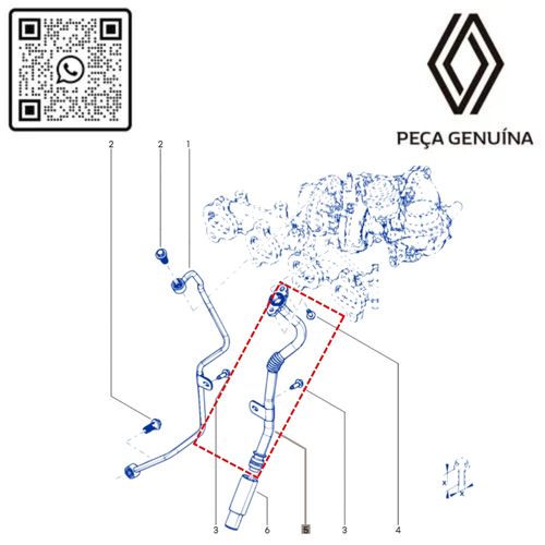 RN 89505R 151989505R TUBO RETORNO OLEO TURBINA MASTER 2.3 16V M9T 4